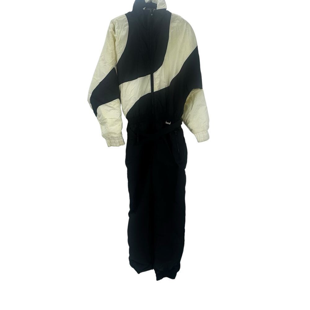 Vintage Edelweiss Women's Colorblock Ski Snowsuit Size 10 White/Back Size 14